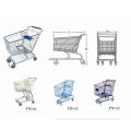 Power Coating Steel American Style 120l, 125l, 150l, 180l Supermarket Shopping Trolleys